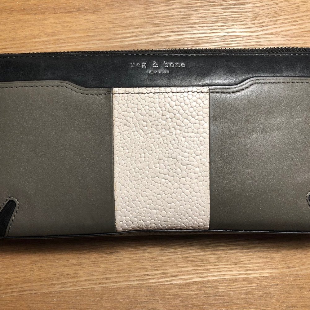 RAG & BONE WALLET | LONG | ZIP OPENING | GENUINE